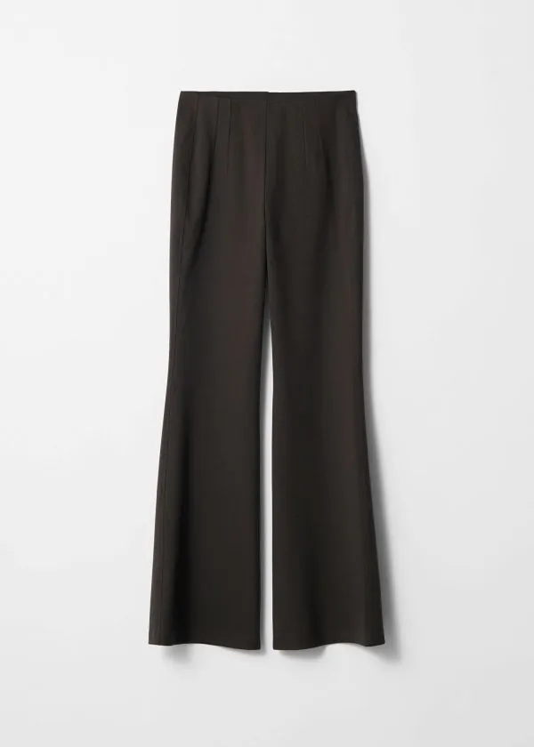 and Other Stories KickFlare Trousers Dark Brown Women Trousers