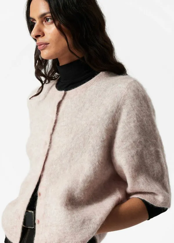 and Other Stories Knitted MohairBlend Cardigan Beige Women Knitwear