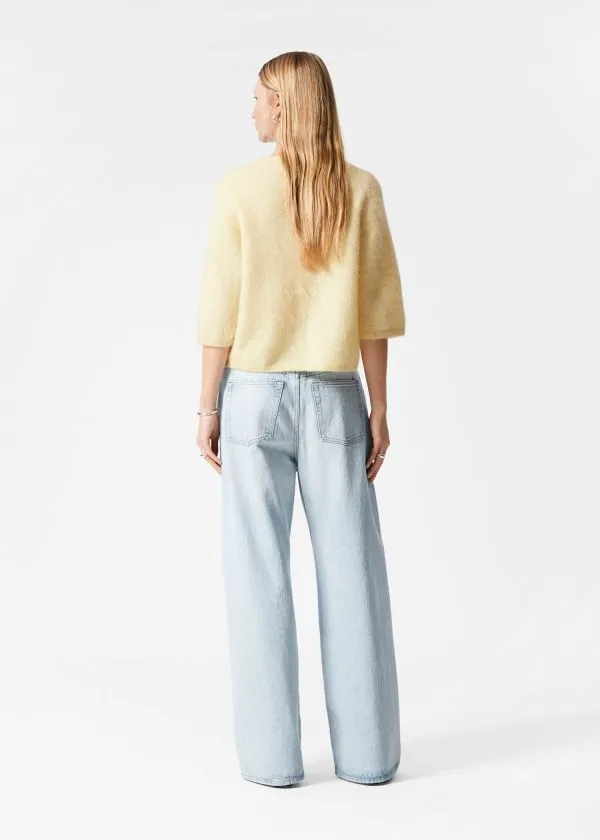 and Other Stories Knitted MohairBlend Cardigan Yellow Women Knitwear