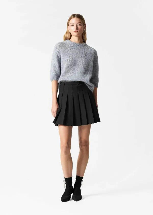 and Other Stories Knitted MohairBlend TShirt Grey Women Knitwear