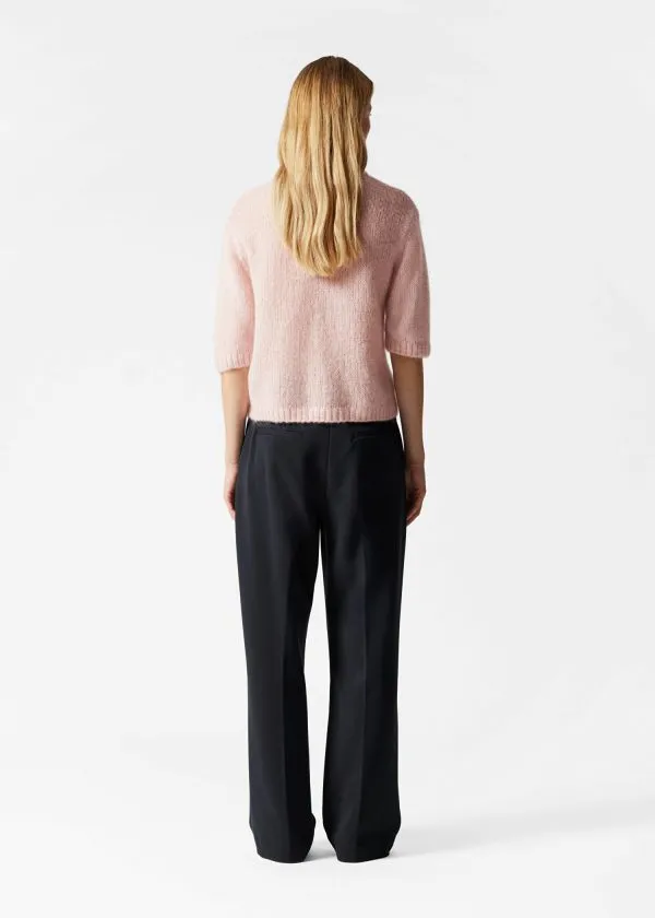 and Other Stories Knitted MohairBlend TShirt Light Pink Women Knitwear