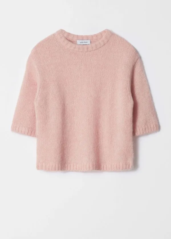 and Other Stories Knitted MohairBlend TShirt Light Pink Women Knitwear