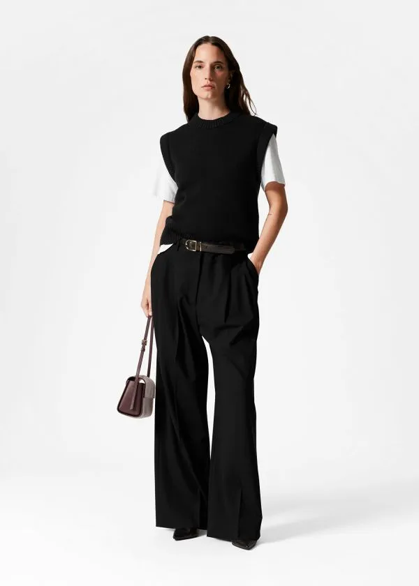 and Other Stories Knitted Vest Black Women Knitwear and Other Stories Knitted Vest Black Women Knitwear