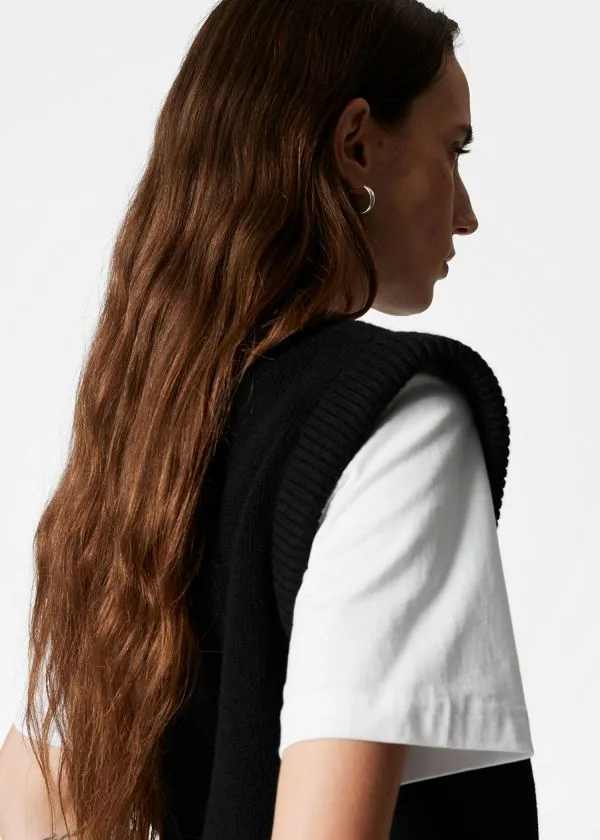 and Other Stories Knitted Vest Black Women Knitwear and Other Stories Knitted Vest Black Women Knitwear