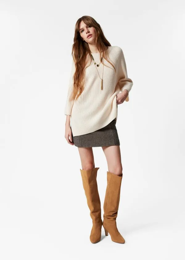 and Other Stories Knitted Wool Top Cream Women Knitwear