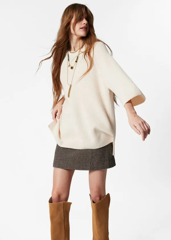 and Other Stories Knitted Wool Top Cream Women Knitwear