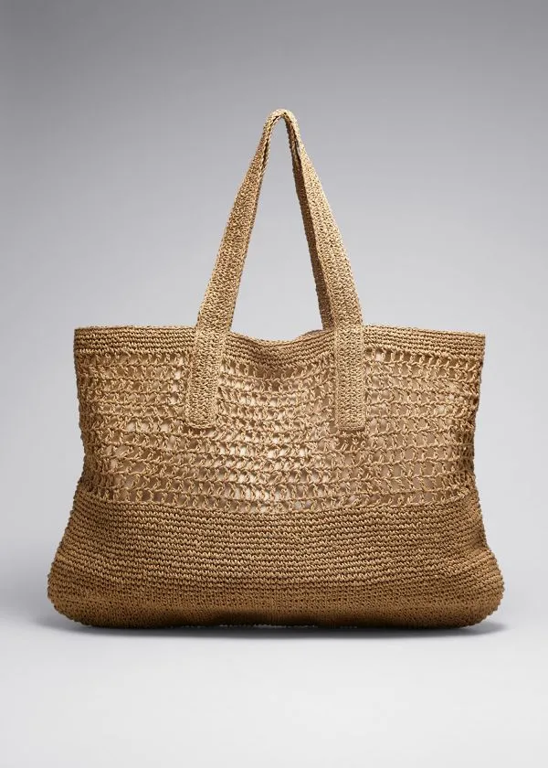 and Other Stories Large CrochetStraw Tote Straw Women Tote Bags