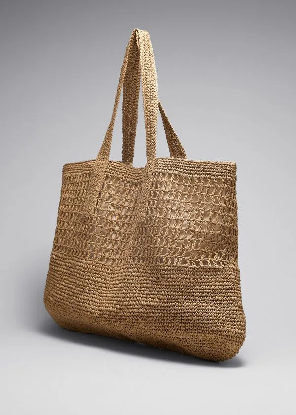 and Other Stories Large CrochetStraw Tote Straw Women Tote Bags