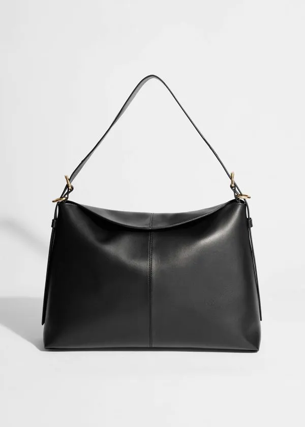 and Other Stories Large Leather Shoulder Bag Black Women Shoulder Bags