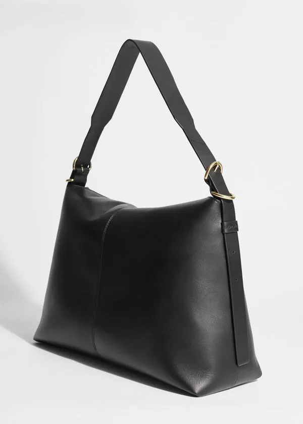 and Other Stories Large Leather Shoulder Bag Black Women Shoulder Bags