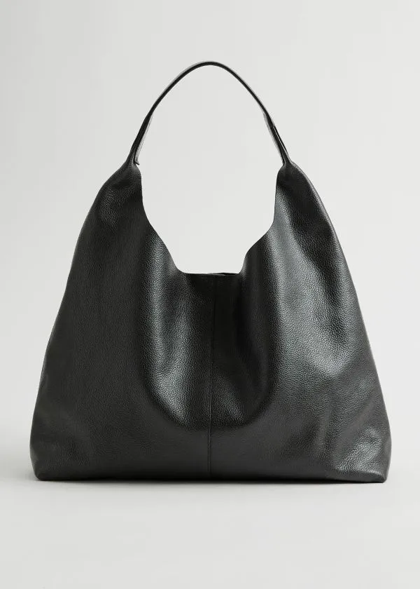 and Other Stories Large Leather Tote Bag Black Women Tote Bags