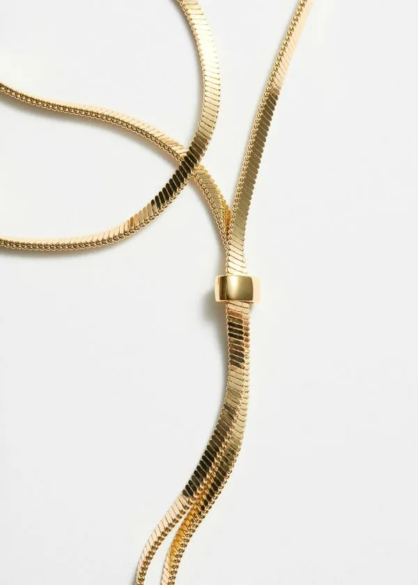 and Other Stories Lariat Chain Necklace Gold Women Necklaces