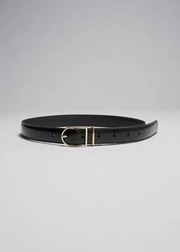 and Other Stories Leather Belt Black Women Belts