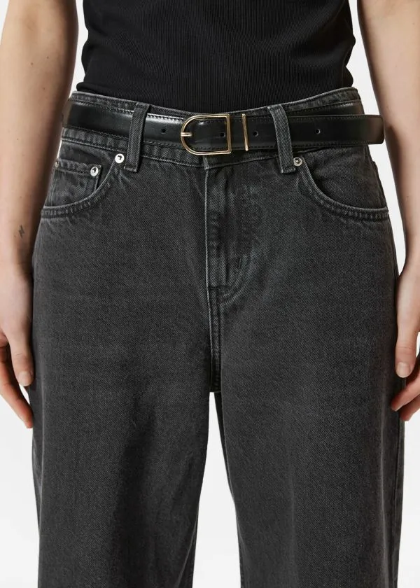 and Other Stories Leather Belt Black Women Belts