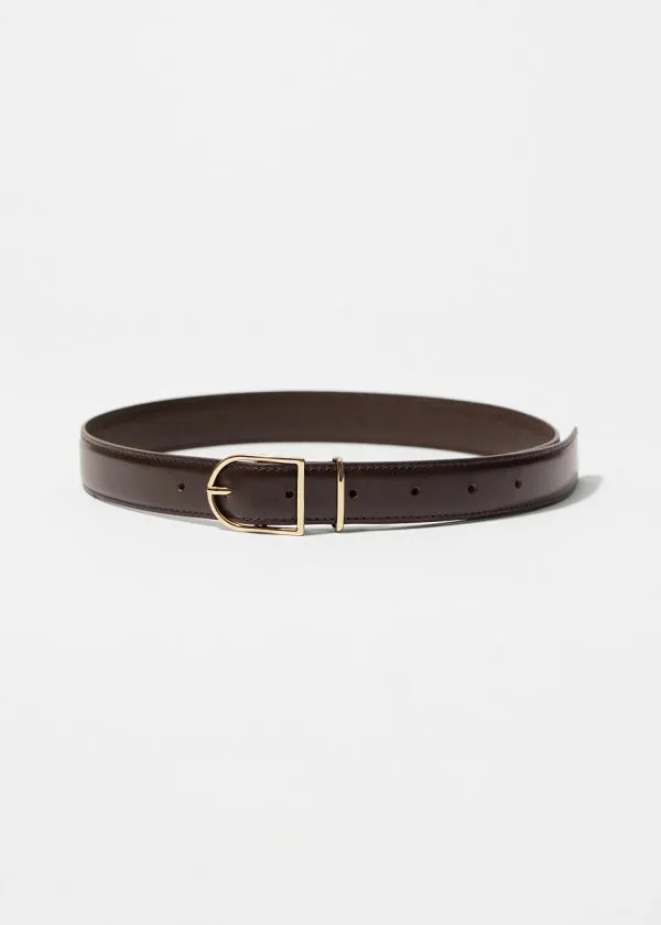 and Other Stories Leather Belt Mahogany Women Belts
