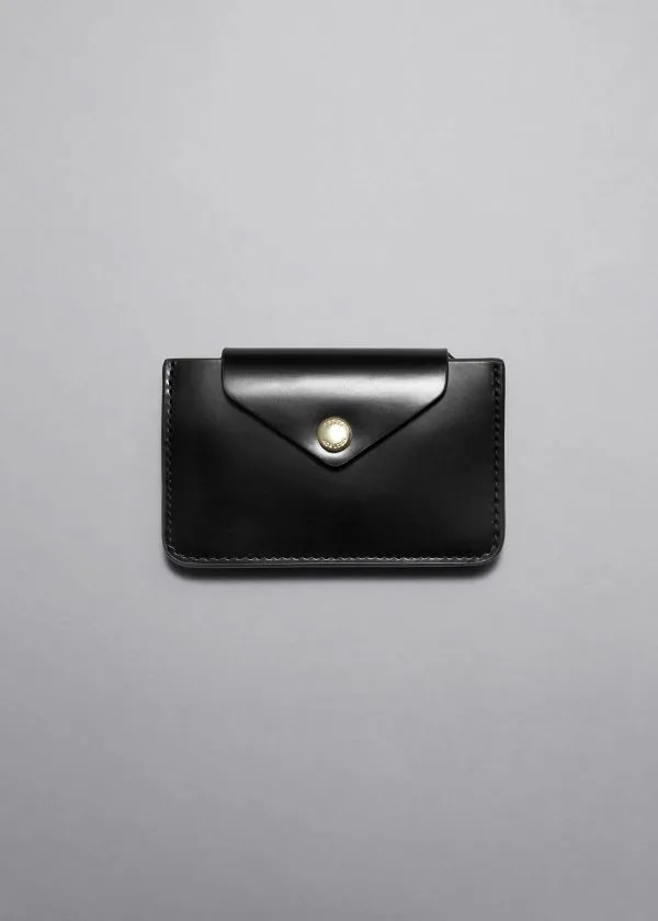 and Other Stories Leather Card Holder Black Women Wallets
