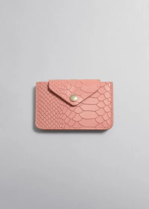 and Other Stories Leather Card Holder Rose Women Wallets