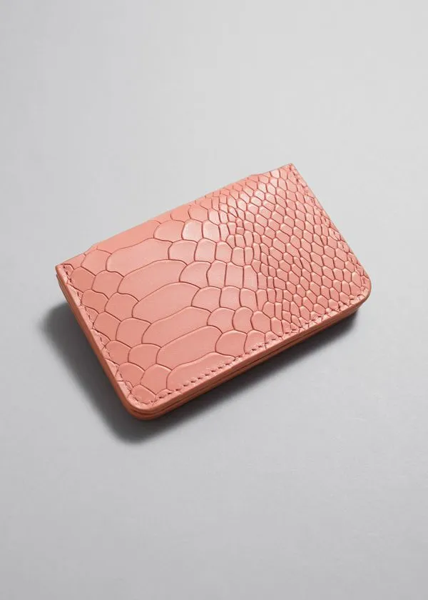 and Other Stories Leather Card Holder Rose Women Wallets and Other Stories Leather Card Holder Rose Women Wallets