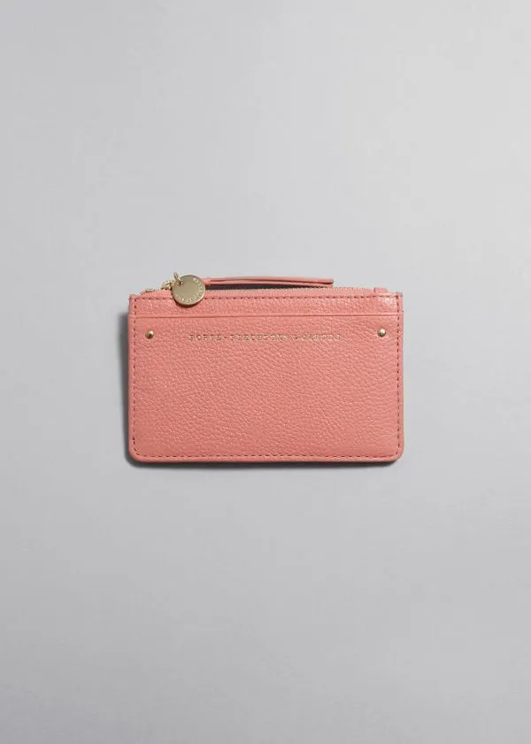 and Other Stories Leather Card Wallet Rose Women Wallets
