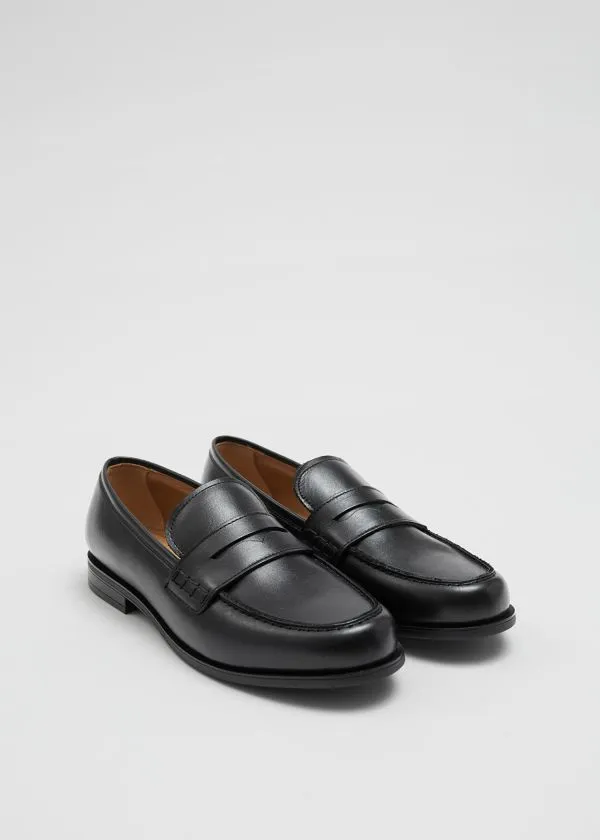 and Other Stories Leather Penny Loafers Black Women Loafers