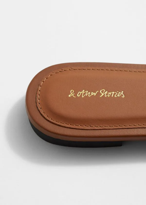 and Other Stories Leather Slides Brown Women Sandals and Other Stories Leather Slides Brown Women Sandals
