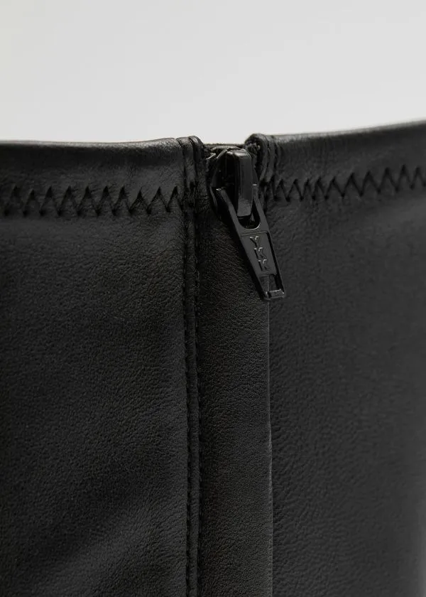 and Other Stories Leather Sock Boots Black Women Boots