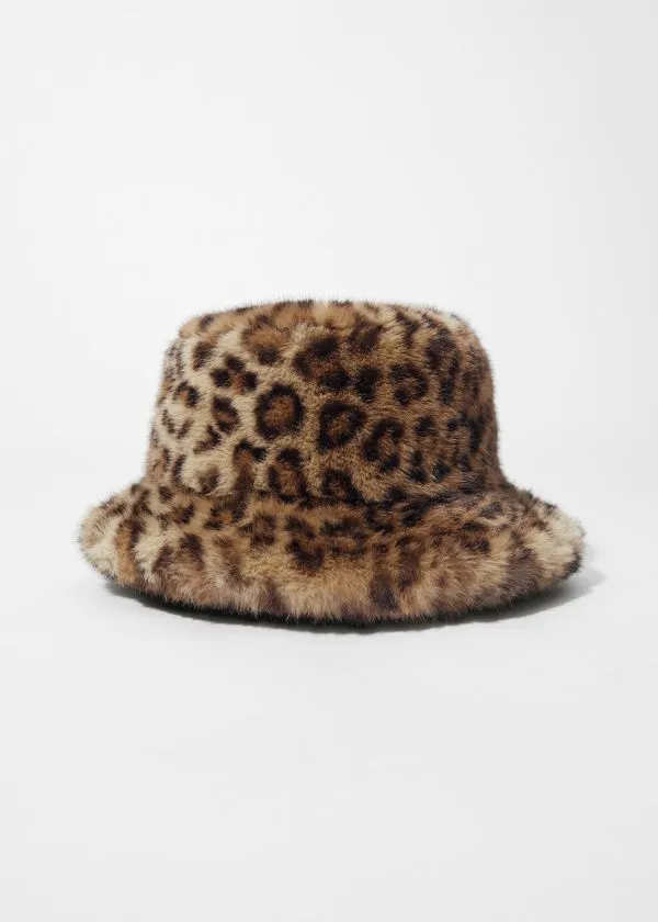 and Other Stories Leopard FauxFur Hat Leopard Women Headwear