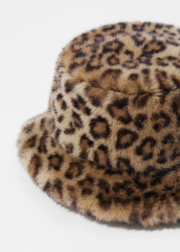 and Other Stories Leopard FauxFur Hat Leopard Women Headwear and Other Stories Leopard FauxFur Hat Leopard Women Headwear
