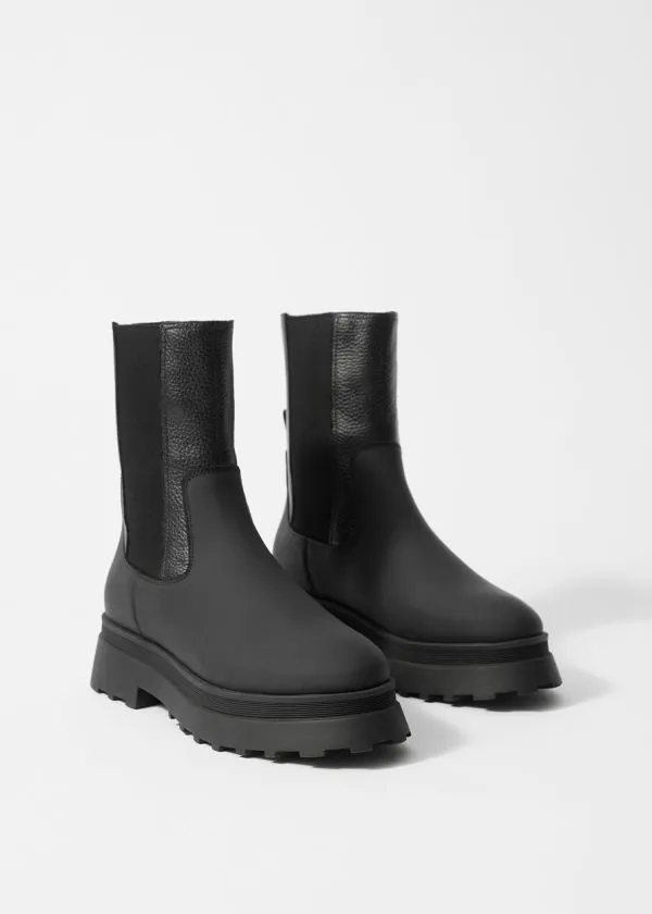 and Other Stories Lined Leather Chelsea Boots Black Women Boots