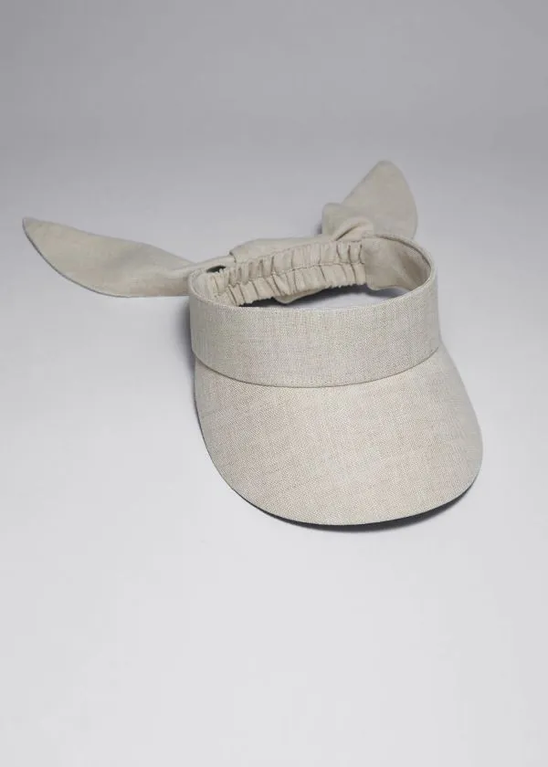 and Other Stories Linen Visor White Women Headwear