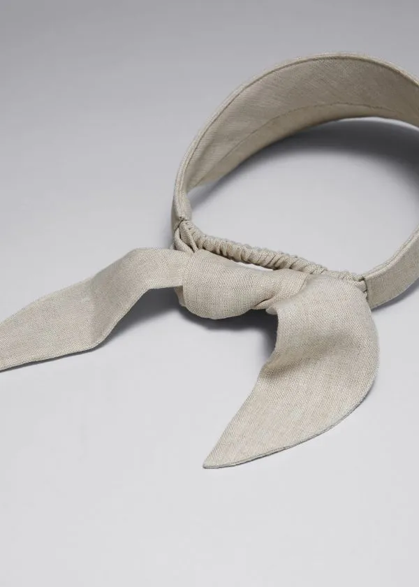 and Other Stories Linen Visor White Women Headwear and Other Stories Linen Visor White Women Headwear