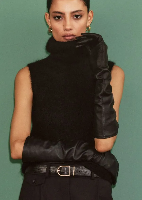 and Other Stories Long Leather Gloves Black Women Gloves and Other Stories Long Leather Gloves Black Women Gloves