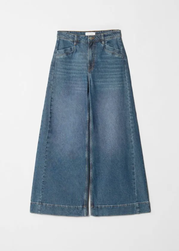 and Other Stories Long WideLeg Jeans Medium Blue Women Jeans