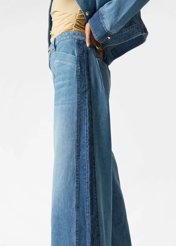 and Other Stories Long WideLeg Jeans Mid Blue Women Jeans