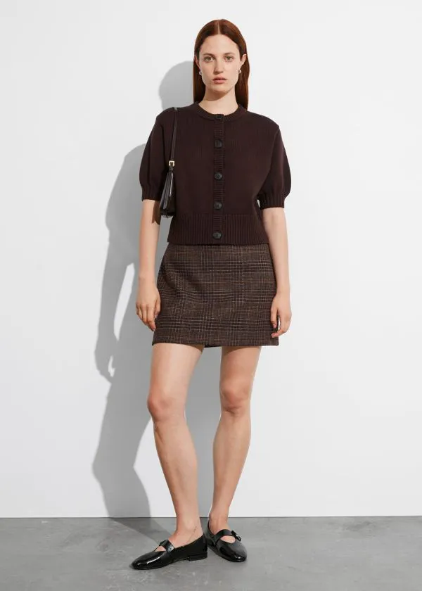 and Other Stories Merino Cardigan Brown Women Knitwear