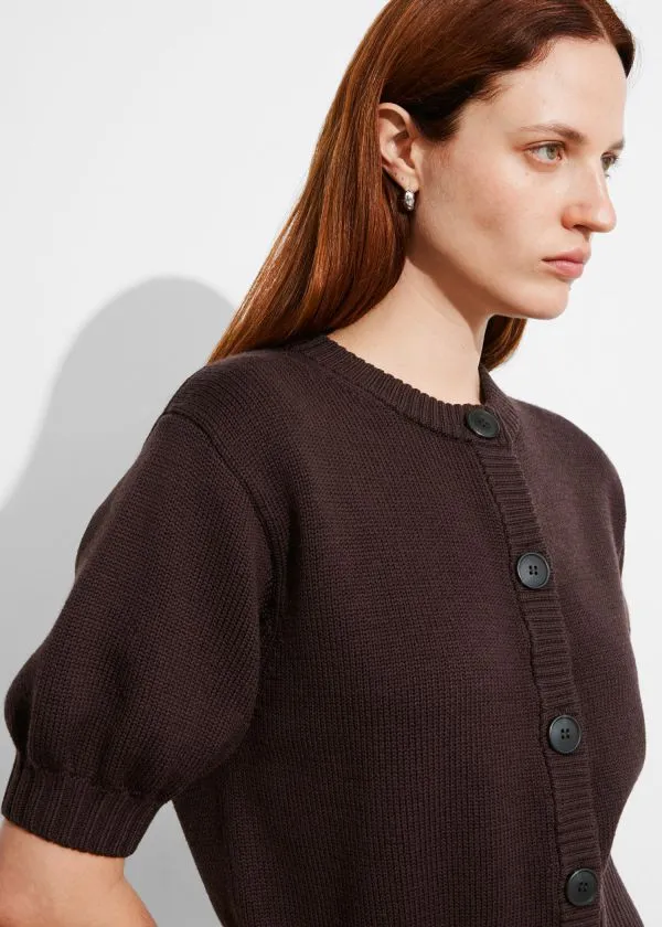 and Other Stories Merino Cardigan Brown Women Knitwear