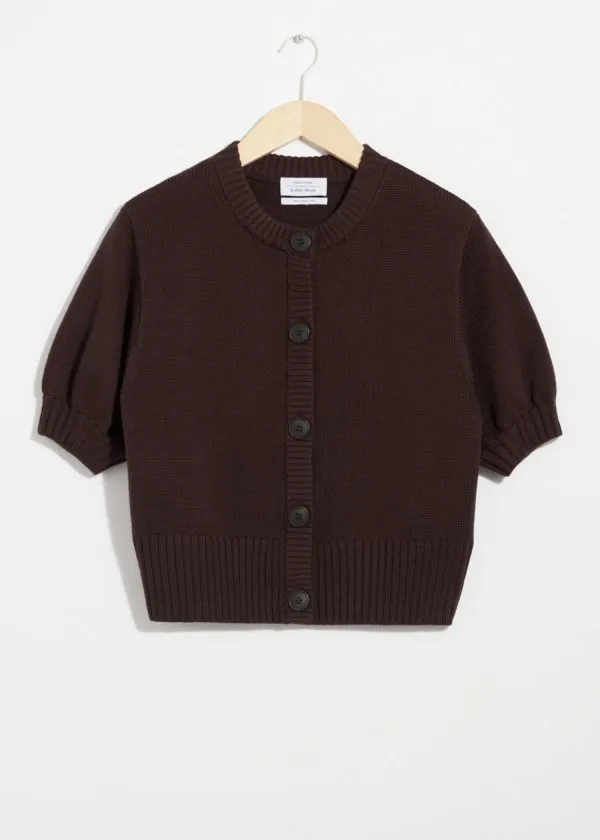 and Other Stories Merino Cardigan Brown Women Knitwear