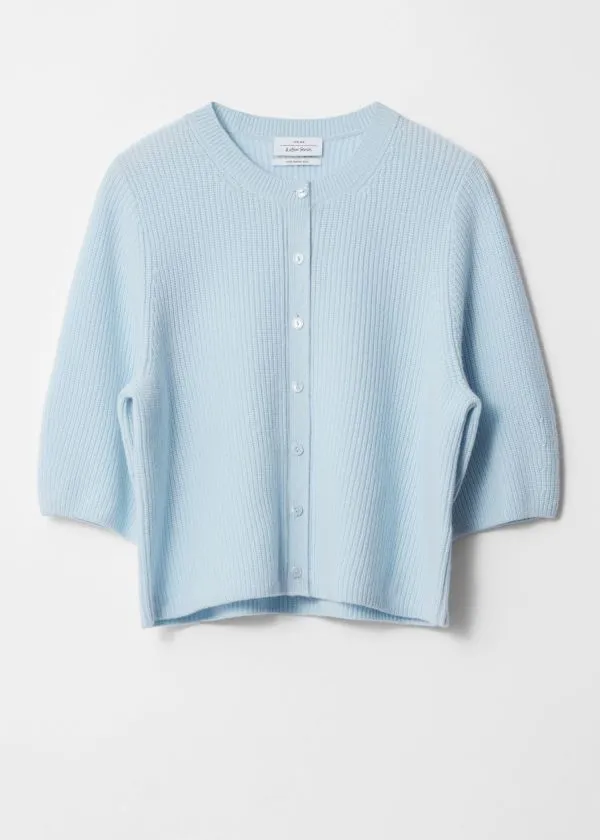and Other Stories Merino RibKnit Cardigan Light Blue Women Knitwear