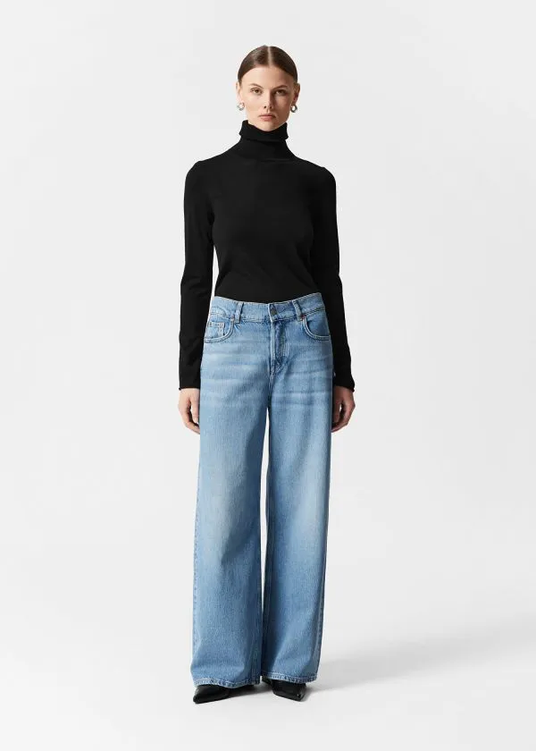 and Other Stories Merino Turtleneck Jumper Black Women Knitwear