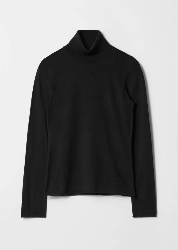 and Other Stories Merino Turtleneck Jumper Black Women Knitwear