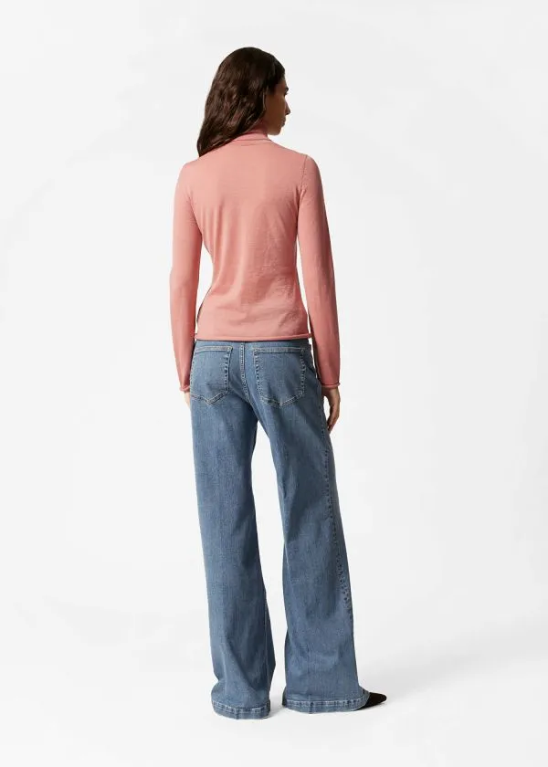 and Other Stories Merino Turtleneck Jumper Rust Women Knitwear