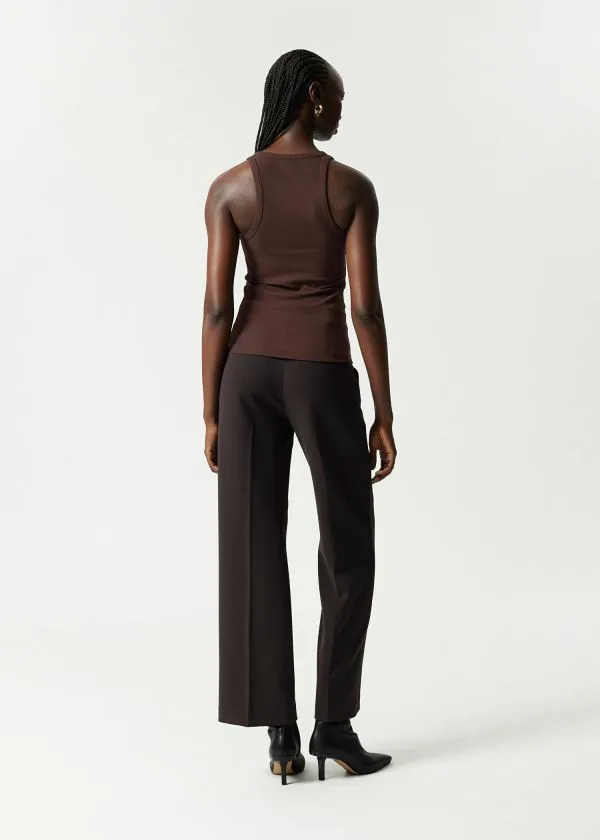and Other Stories MetalBuckle Tank Top Dark Brown Women Tops and Tshirts