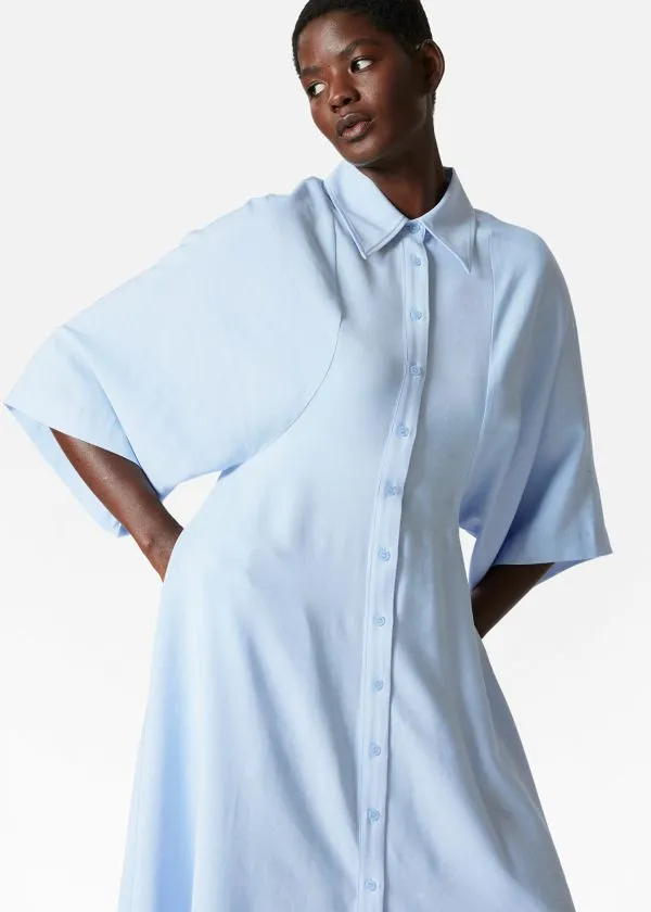 and Other Stories Midi Shirt Dress Light Blue Women Dresses