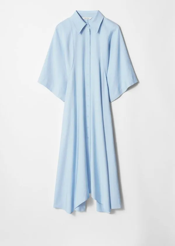 and Other Stories Midi Shirt Dress Light Blue Women Dresses
