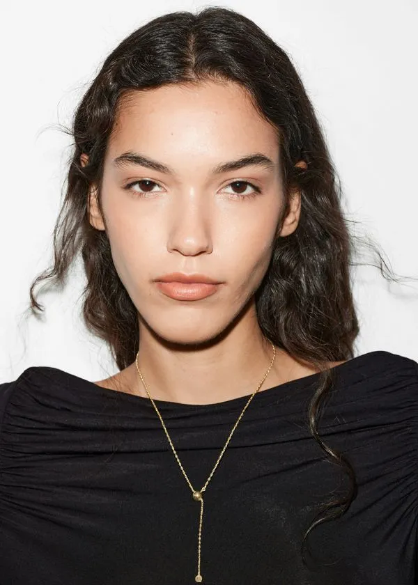 and Other Stories Minimalist Lariat Necklace Gold Women Necklaces