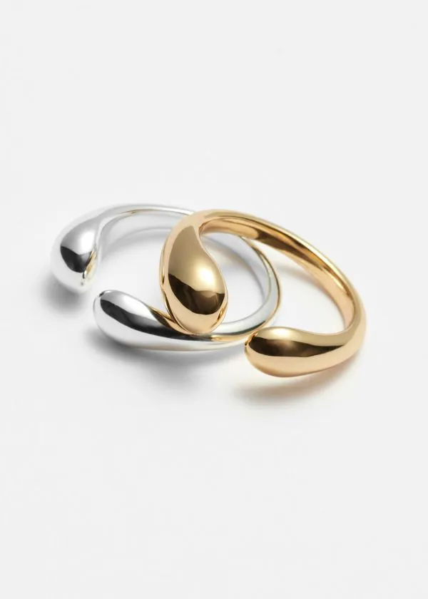 and Other Stories Minimalist Open Ring Silver Women Rings