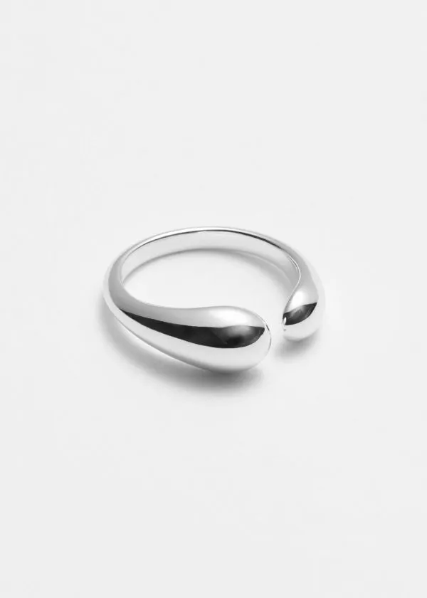 and Other Stories Minimalist Open Ring Silver Women Rings