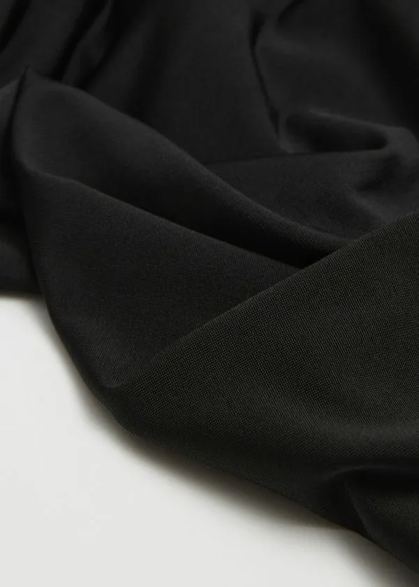 and Other Stories Mock Neck Blouse Black Women Blouses and Shirts
