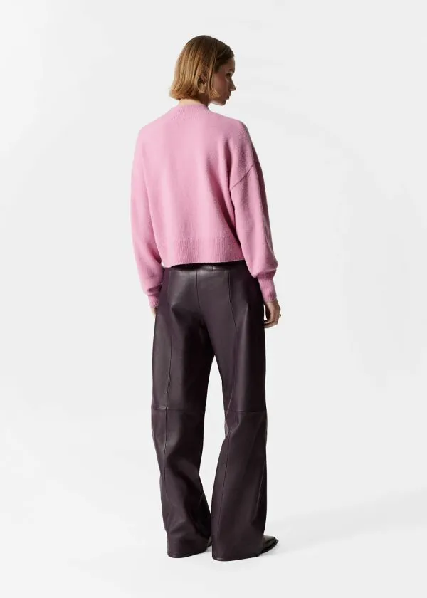 and Other Stories Mock Neck Jumper Pink Women Knitwear