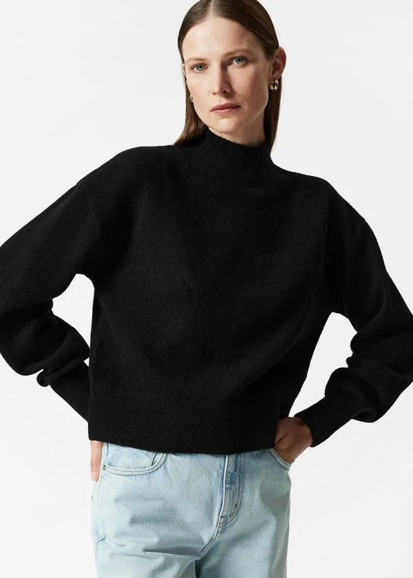 and Other Stories MockNeck Sweater Black Women Knitwear